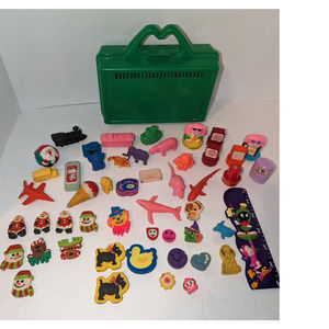 Vintage Lot Pencil Erasers Diener APII Collectible Lisa Frank Hallmark Snoopy
